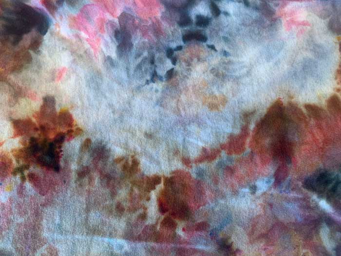 ice dyed fabric swatch