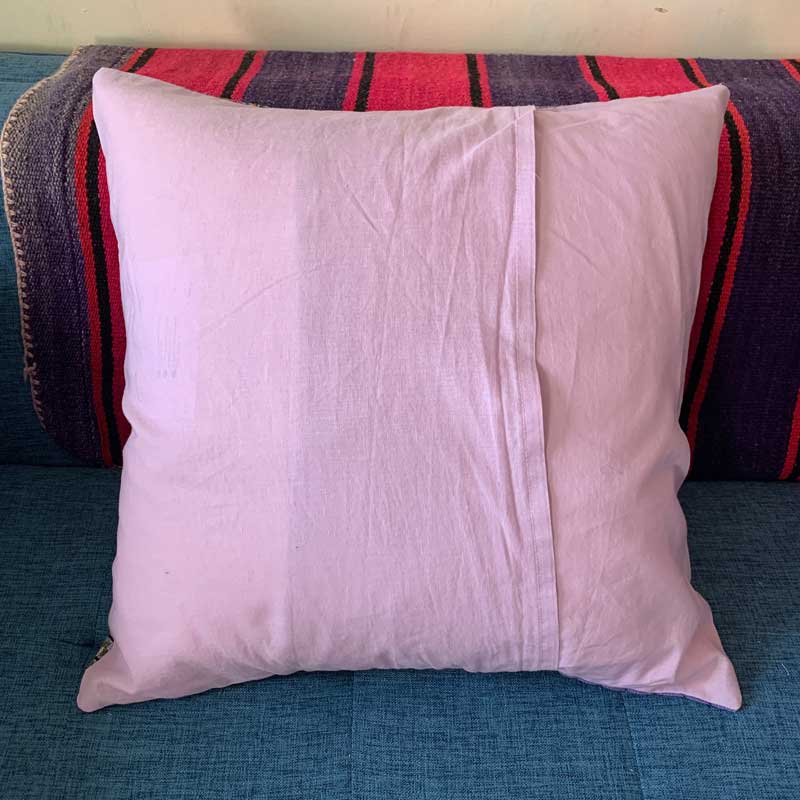 huipil embroidered pillow back