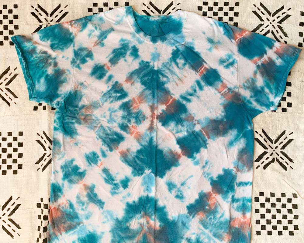 tie dye shirt tutorial series- criss cross pattern