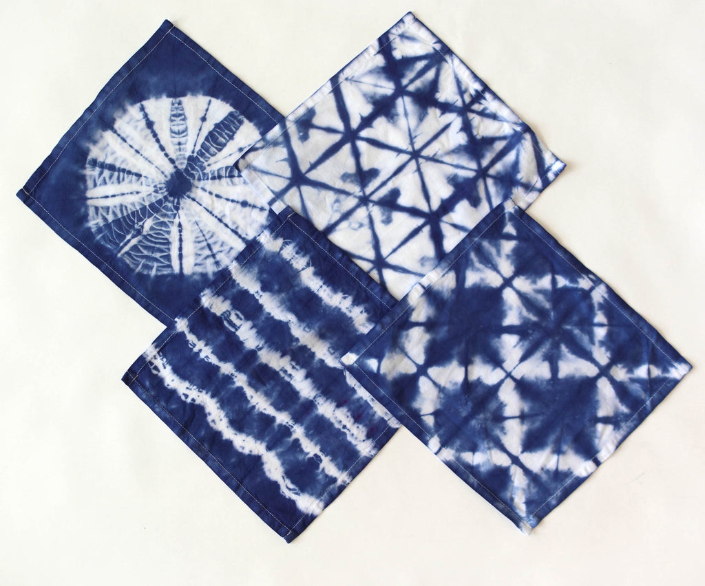 Tie Dye Shibori Napkin Set Kit for Virtual Private Events- Free Shipping and Live Stream Included