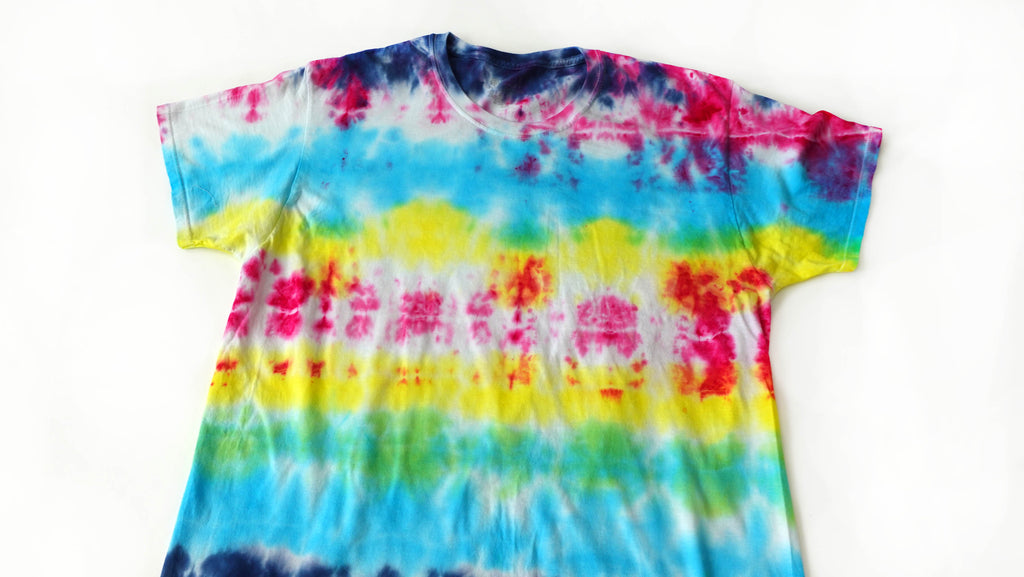 Rainbow StripeTie Dye Tshirt Size L Free Shipping