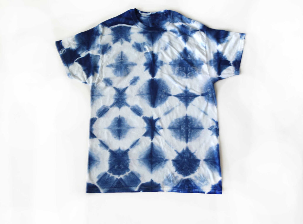 Shibori Indigo Tie Dye Tshirt Size XL Free Shipping