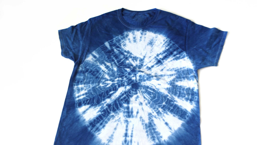 Shibori Indigo Web Tie Dye Tshirt Size L Free Shipping