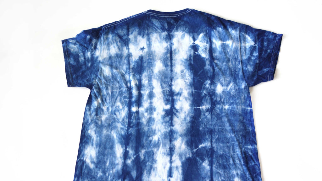 Shibori Indigo Lines Tie Dye Tshirt Size L Free Shipping